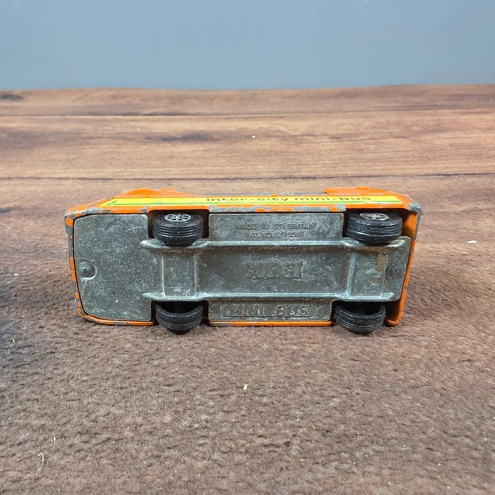 Corgi Inter-City Mini-Bus Kids OS Orange Good Vintage Diecast Toy Great Britain